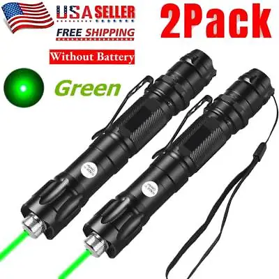 2Pack 6000Miles High Power Green Laser Pointer Pen Star Visible Beam 532nm Lazer • $12.89