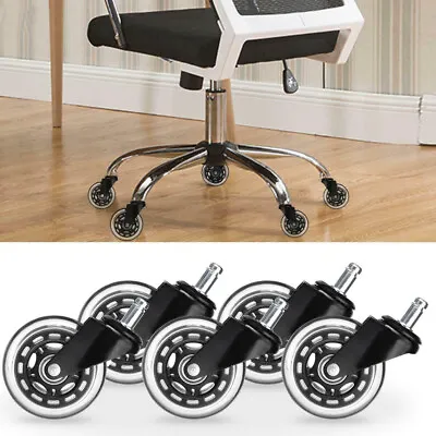 $23.59 • Buy 5pcs 3inch Office Desk Chair Wheels Replacement Rolling Caster Mute