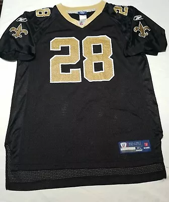 Reebok Jersey Youth XL New Orleans Saints 28Mark Ingram NFL Equipment Black Mesh • $16.99