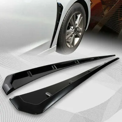 2x Glossy Black Car Side Fender Vent Air Wing Covers Trim Exterior Accessories • $17.86