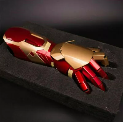 Avengers Iron Man MK42 1:1Replica Gloves LED Light Hand Arm W/Laser Cosplay Prop • $272.98