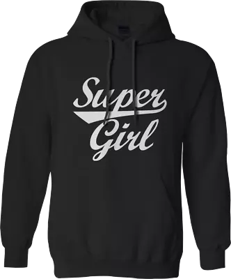 Super Girl Hoodie Superhero Comics Wonder Woman Birthday Party Funny Gifts • £16.99