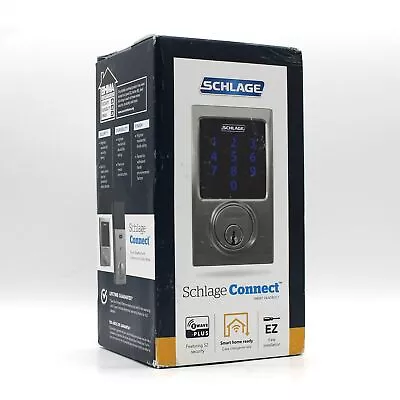 Schlage Connect Smart Deadbolt Zwave PLUS Satin Nickel Century Style Sealed • $138.88