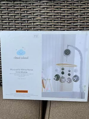 Cloud Island Musical & White Noise Crib Mobile - HEDGEHOGS Baby Nursery Gray • $19.95