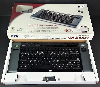 BTC MCE Keyboard For Windows XP Media Center Edition FOR PARTS No Returns AS IS • $19.95