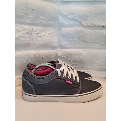 Vans Women's Chukka Low Skateboard Shoe Gray/True White Size 11 • £15.20