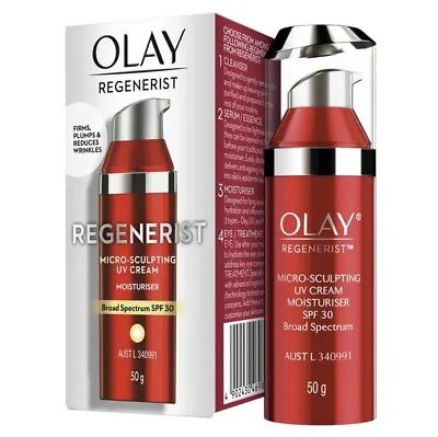 $28.85 • Buy Olay Regenerist Face Cream Moisturiser UV SPF 30 - 50g