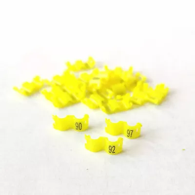 20x NUMBERED SPLIT LEG RINGS NORWICH BORDER CANARY MULE BREEDING BIRD PLASTIC • £7.75