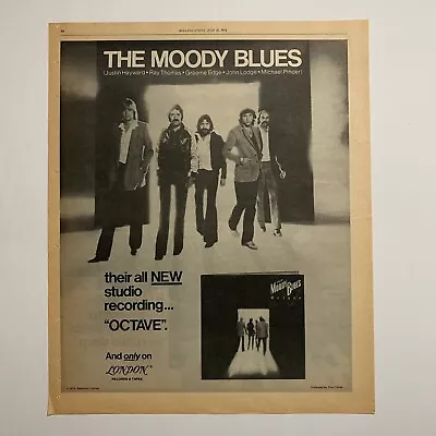 The Moody Blues Octave 1978 Original Poster Type Advert 11 X13  • $12.50