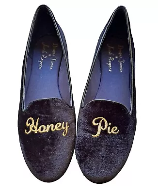 Proper James Jack Rogers Black Velvet Honey Pie Shoes Flats Slip-On Womens  • $49.99