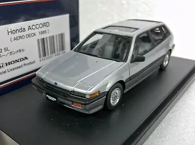 Po 1:43 HI STORY HS142SL HONDA ACCORD AERODECK 1985 JDM SILVER Scale Model Car • $89.99