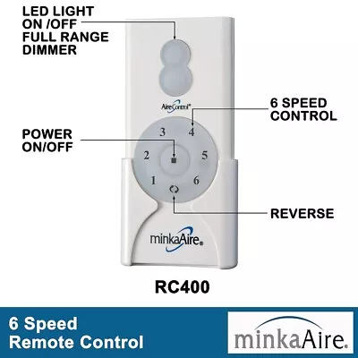 Minka Aire RC400 6Speed Reversing Remote Control Wall Mounting Cradle NEW CR400T • $24.70