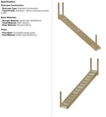 £750 • Buy Oak String Staircase 