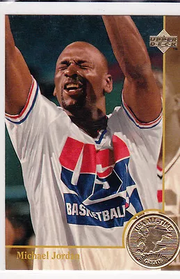 MICHAEL JORDAN All-Time USA GREAT Basketball OLYMPIC JERSEY Bulls Card LE • $37.73