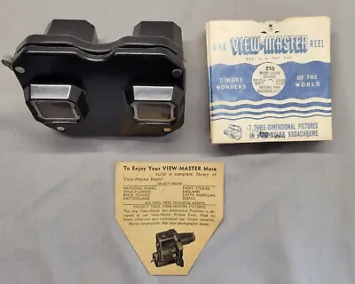 Vintage Sawyer Viewmaster With 10 Slides Reels Kodachrome St Moritz Miami Beach • $28.95