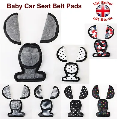 Baby Car Seat Belts Crotch Cover Harness Shoulder Straps Pads Maxi Cosi Patterns • £5.47