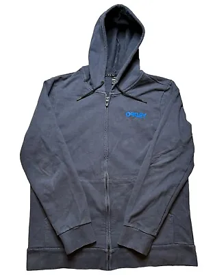 Oakley Factory Pilot Full Zip Hoodie Men's Size Large Blue Zipper Pockets Logo • $23.20