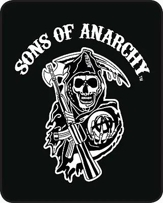 Queen SOA Sons Of Anarchy Reaper White Mink Faux Fur Blanket Warm So Soft Full • $64.99
