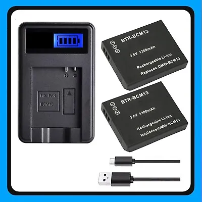 2x Battery +USB Charger For Panasonic Lumix DMC-TZ61 DMC-TZ70 DMC-ZS27 DMC-ZS30 • $47.90