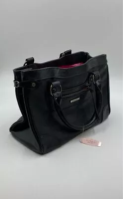 Victoria's Secret Womens Black Leather Double Handles Shoulder Handbag • $9.99