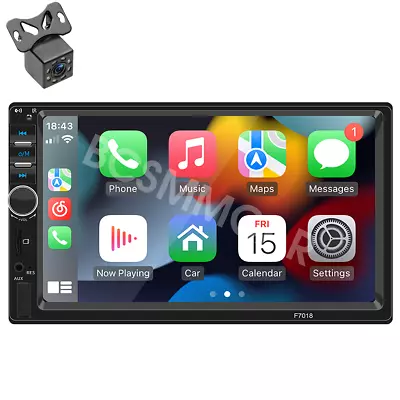 Touch Screen Car Stereo Radio Bluetooth MP5 Player Carplay Android Auto W/Camera • $70.46