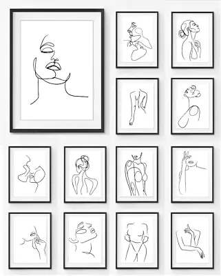 £3.49 • Buy One Line Prints Modern Wall Art Minimalist Design Fashion Stylish Posters