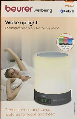 Beurer Wellbeing WL50 Rechargeable Wake Up Light With Radio Good Condition+Gift • £37.99