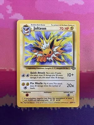 Pokemon Card Jolteon Jungle Rare 20/64 Near Mint  • £10.99