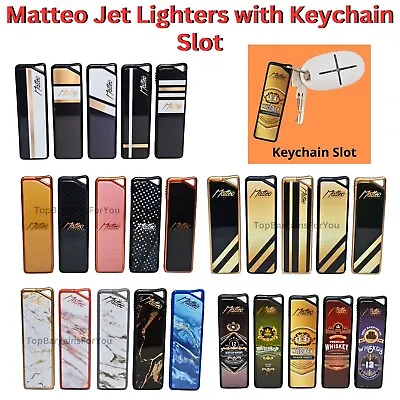 £29.95 • Buy MATTEO Windproof Jet Flame Lighter Set Rare Dustproof Electronic Gas Refillable