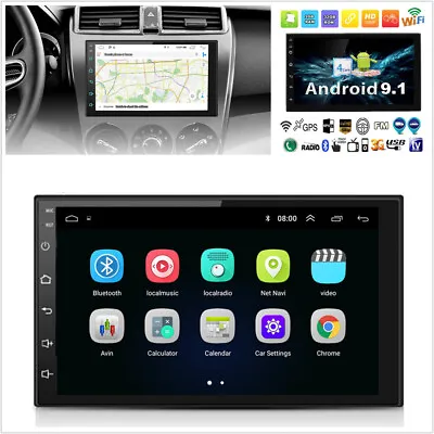 2Din Android 9.1 7  Quad-core 2GB＋32GB Car Stereo Radio GPS Wifi 3G 4G Universal • $125.48