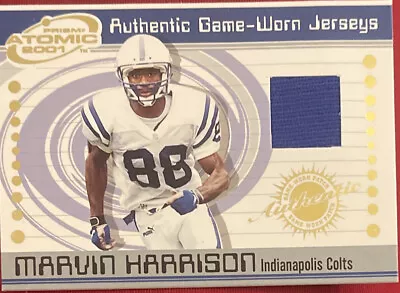 2001 Pacific Prism Atomic Marvin Harrison Authentic Game-Worn Jersey Colts MINT! • $6.99