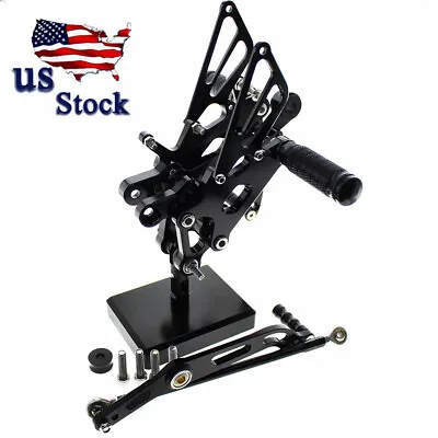 US CNC For Yamaha YZF R6 2006 2007 2008 2009-2016 Rearsets Foot Pegs Rearsets • $109.98