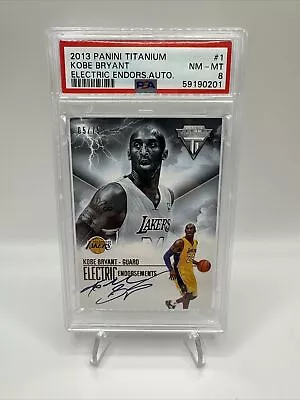 2013 Panini Titanium Kobe Bryant Electric Endorsements ON CARD AUTO SSP /75 PSA • $785