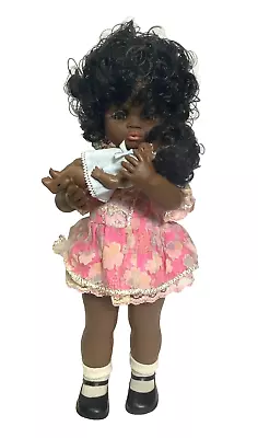 Vintage June & Julie Black African American Musical Doll Sleepy Eyes Wind Up • $34.99