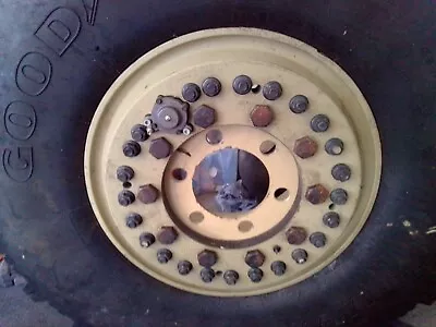 395 Goodyear Tires With MRAP Wheels & M35 Adapter Plates (Read Description) • $599.99