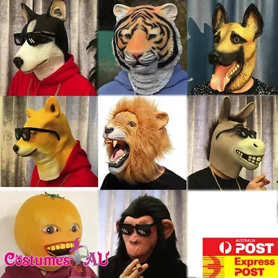 Unisex Masquerade Animal Funny Face Mask Costume Accessory • $21.99