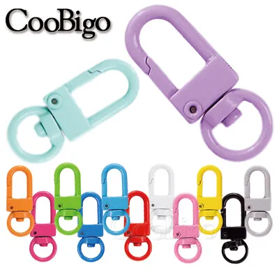 Metal Swivel Lobster Clasp Key Ring Clips Snap Hook Keychain Handbag 13 Colors • £2.51