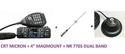 £126.45 • Buy CRT Micron UV Dual Band PMR VHF & UHF Mobile Ham Radio + Mag + NR770s Antenna