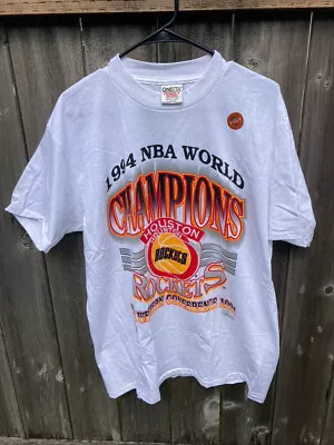 Vintage 1994 Starter Shirt NBA World Champions Houston Rockets Single Stitch Lg • $38