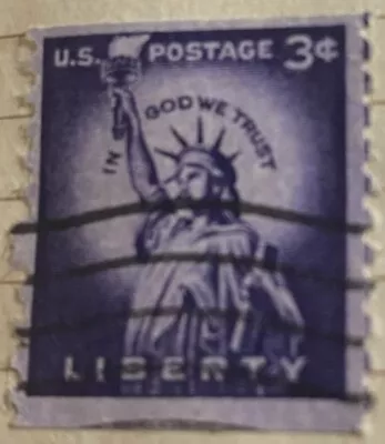 Liberty 3 Cents Stamp Lady Statue Of Liberty U.S. Postage Purple • $400