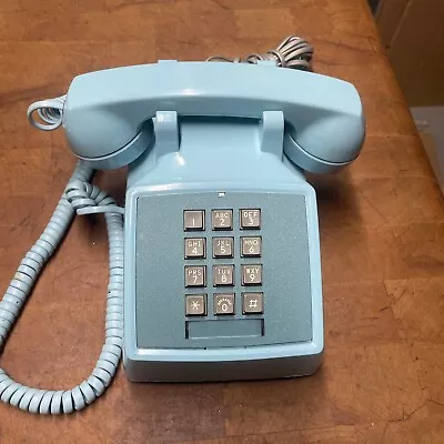 Vintage 1980 Aqua Blue Western Electric Bell System 2500DM Touch-Tone Phone • $99.52