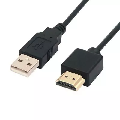 Male To Male Laptop TV USB 3.0 To HDMI-compatible Conventer Line Cable Adapter • £9.70