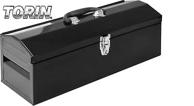 Torin 19  Hip Roof Style Portable Steel Tool Box With Closure Black ATB101B • $22.78