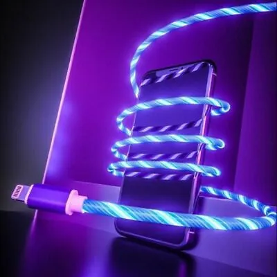 LED Light Up USB Data Sync Charger Cable For IPhone • £7.76