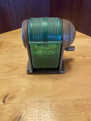 Vintage Dixon Enduro No 20 Manual Pencil Sharpener Green W Metal Housing • $22.99