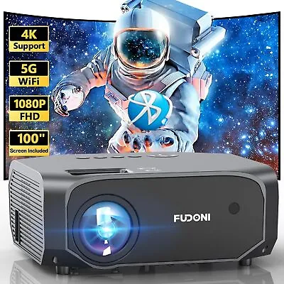 12000 Lumens 4K 1080P Projector WiFi Bluetooth Mini LED Home Theater With Screen • $129.99