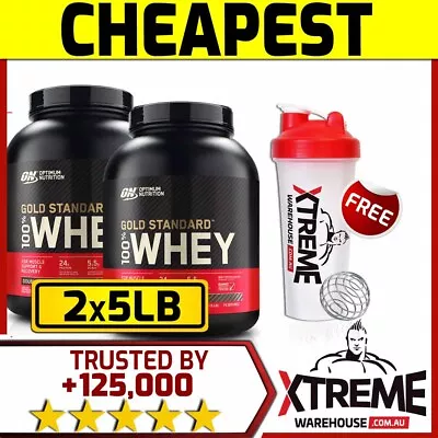 2x Optimum Nutrition 100% Whey 5lb Gold Standard Wpi Wpc On Protein #total 10lb • $256.41