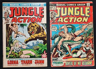 Vintage Marvel Bronze Age Comic Lot- Jungle Action #1 And #2 (1972) Lorna • $14.99