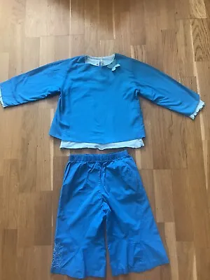 £3 • Buy Marese Blue Top And Trousers Girls Aged 4-5