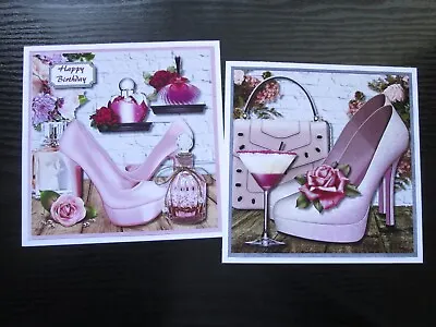 NEW == 2 X  ALL THAT'S PINK LADIES ACCESSORIES  -- Card Toppers (6X6) SET 2 • £1.50